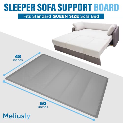 Meliusly® Sleeper Sofa Support Board (48X60 Queen Size) Sleeper Sofa Support For Sofa Bed - Sleep Sofa Bar Shield For Sofa Bed Or Pullout Couch - Cushion Bar Sofa Bed Mattress Support Board Slats #TOP6