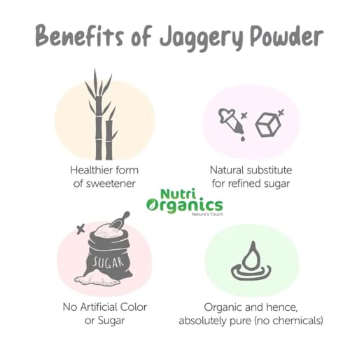 Image of Nutri Organics Jaggery /Gur /Gud Powder - 1.5 kg |Healthy Sugar Subsitute, Unbleached Jaggery