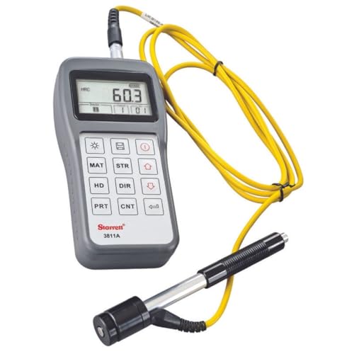 Image of Starrett Portable Hardness Tester - High Precision, Versatile Scales, Fast Testing Speed, Vertical & Horizontal Impact Direction - 5.96 inch x 2.938 inch x 1.270 inch - 3811A