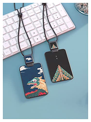 YUMYANJIN Kaarthouder Ontwerpers Trends ID Kaarthouder Vintage Chinese Campus Lanyard Naam Card Pass Case Luxe Vrouwen… - Image 3