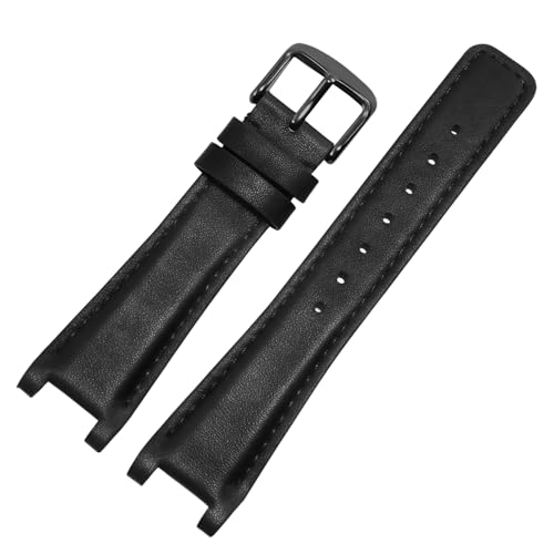 Bracelet de montre cuir véritable vintage 20x12mm fermoir acier pour YA1332 YA1335