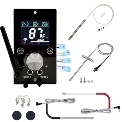 Hungrill Universal Upgraded WiFi PID Controller Kit Replacement for Pit Boss, Traeger, Z Grills, Asmoke and More | Complete Set with Smart APP Control Board, Hot Rod Igniter, RTD Probe & 2 Meat Probes