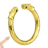Metal Tiny Protective Fitness Ring Fashionable Portable Fixing Accessory for Men - spFZ127 (Gold, 29mm)