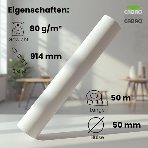 Papier pour traceur CABRO 80g pour impression de plans d'architecte et dessins techniques - 3