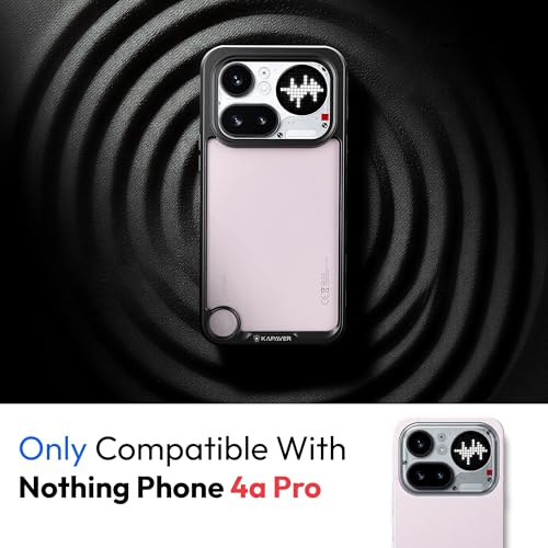 Image of KAPAVER Impulse Sandstone Back Cover Case for Nothing Phone 4a Pro | Hard 360 Protection Clear Case for Nothing Phone 4a Pro (Black)