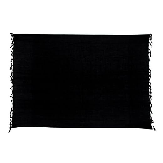 Ciffre Sarong Pareo Wickelrock Strandtuch Tuch Wickeltuch Handtuch Bunte Sommer Muster Set Gratis Schnalle Schwarz Uni