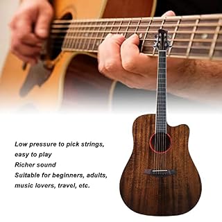 Guitare Folk, Guitare Acoustique à Tonalité Brillante à Forte Pénétration pour Jouer (Couleur rétro) - Les Beatles, Paul McCartney, John Lennon, RIngo Starr, George Harrison Guitare Folk, Guitare Acoustique à Tonalité Brillante à Forte Pénétration pour Jouer (Couleur rétro) – Image 3
