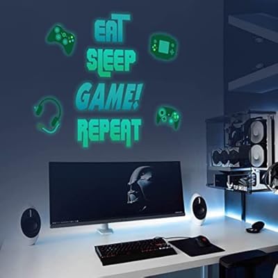 KAIRNE Gamer Pegatinas de Pared Niño,Videojuegos Pegatinas Infantiles Pared Fluorescente,Juego Pegatina Luminosa,Videojuegos Adhesivos Luminoso para Niños Adolescentes Decoración Techo Decoracion | Ya disponible en tu tienda friki favorita! En mundofriki.es!