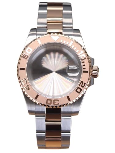 1�� 40mm ���v�P�[�X 20mm �V���o�[ ���[�Y�S�[���h �u���X���b�g YACHT Nh35 Nh36 Eta 2824 Miyota8215 ���[�u�����g 28.5mm(Solid cover 1,Eta 2824)