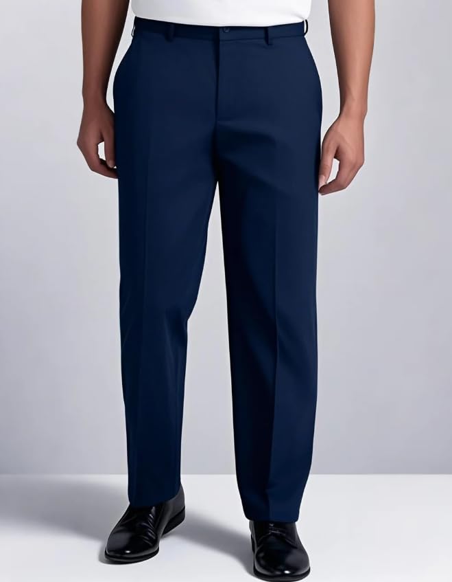 Men's Premium No Iron Pant Classic Fit Flat Front Casual Pant Regular Big Tall Sizes