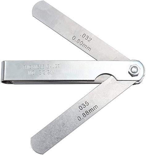 image for New 2 Pcs 32 Blades Stainless Steel Feeler Gauge Dual Marked Metric an