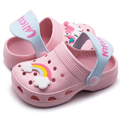 Image of Toddler Little Kids Clogs Slippers Sandals, Non-Slip Girls Boys Clogs Slide Lightweight Garden Shoes Slip-on Beach Pool Shower Slippers