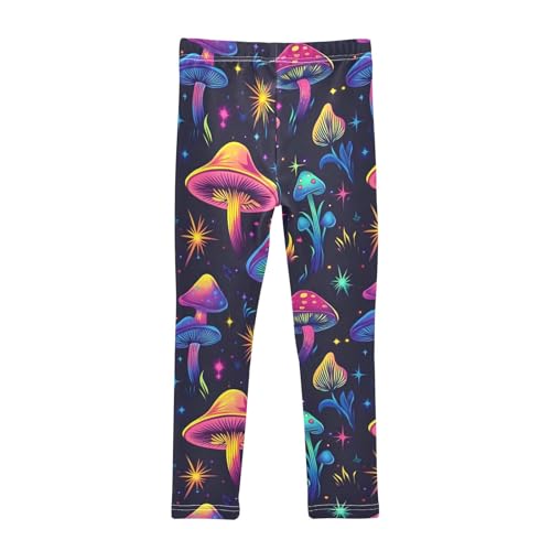 Starry Mushroom Girls Leggings Soft Stretch Workout Yoga Dance Pants for Kids Casual Tights2