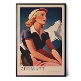 Paul Sinus 40x60cm Wandbild Zermatt Vintage Eleganz 