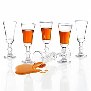 Cordial Glasses Shot Glasses with Stem,Limoncello Glasses | Port Glasses 1.0 oz