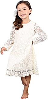 Bow Dream Flower Girl's Dress Ivory Cream 8