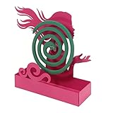 Baroni Home Espiral Apoyo Antimosquitos de Metal para Interior o Exterior para conmutar en macetas o en el jardín, 17 x 5 x 18 cm - Fantasía Mujer Fucsia