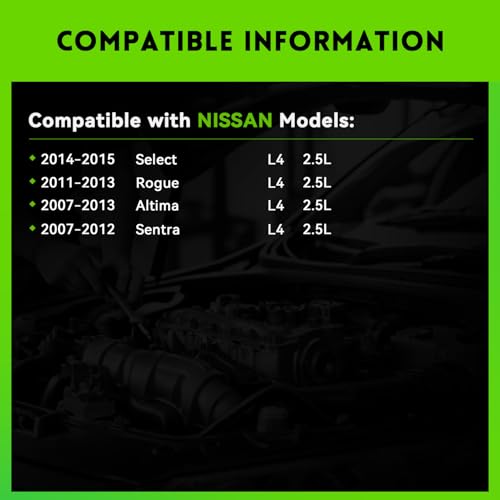 Image of 110A New Alternator Compatible With 2007-2012 Nissan Altima L4 2.5L, 2007-2012 Sentra, 2011-2013 Rogue, 2014 2015 Rogue Select, 400-40102, 23100-JA02A, AVA0074, TG12C032, 11258N