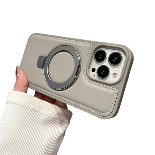 Étui de téléphone avec support en cuir pour iPhone 15 housse premium