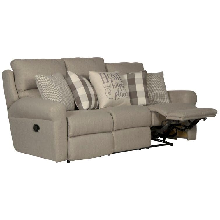 Image of Torque - Avalon 3 Seater Fabric Manual Recliner | Recliner Sofa /Chair for Living Room, Bedroom, Office (Beige) | 1 Year Warranty