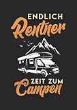  Notizbuch A4 kariert mit Softcover Design: Endlich Rentner Zeit zum Campen Camper Geschenk Reisemobil: 120 karierte DIN A4 Seiten