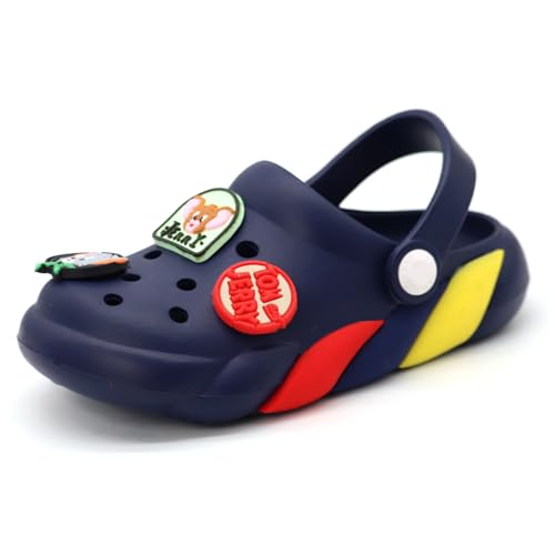 Image of SVAAR x Tom & Jerry Slingback Clog Shoes for Boys & Girls || Indoor & Outdoor Sandals Clogs for Kids with 6 Tom & Jerry Charms