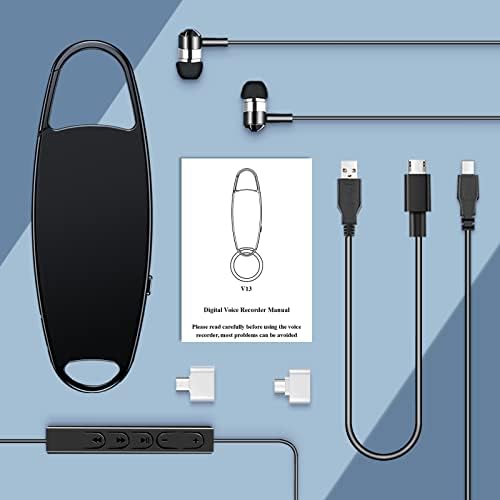Vandlion 64GB Voice Recorder, Voice Activated Digital Audio Recorder Professional One Touch Recording Ideal for Classes, Meetings, Interviews, Lecture