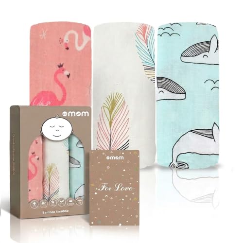 Image of DOTMOM Pure Organic Bamboo Swaddle Wrap Softer Than Cotton Muslin Swaddlers for Newborn Baby Receiving Blanket & Wrappers | Baby Towel Gift Pack for Newborn Babies 120X120 CM, 0-18 Months, Pack of 3
