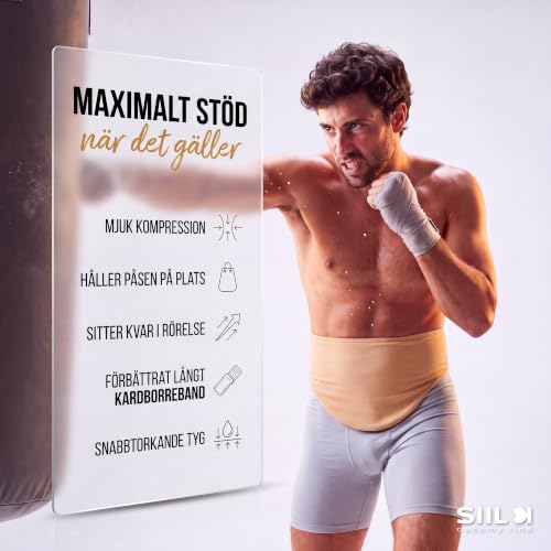 Image of SIIL Ostomy Belt Beige abdomen Colostomy, Ileostomy, Urostomy | Ostomy Bag Cover Swimming & Sports | Stoma Support Belt