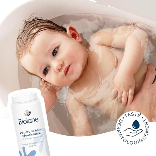 BIOLANE - Poudre de bain adoucissante - Bain bebe - Protège et Apaise - 100% d'Origine Naturelle - 75g - Dès la naissance - Fabriqué en France – Image 6