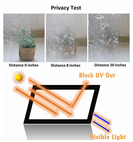 Arthome 3D macchiato finestra Privacy Film statico...