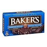 Baker's 100% Pure Unsweetened Chocolate Baking Bar, Pack of 24