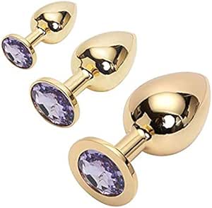 Amazon.com: Sandy(US) NEWSSS7-b1 Luxury Jewel Stainless Steel Anal Plug ...