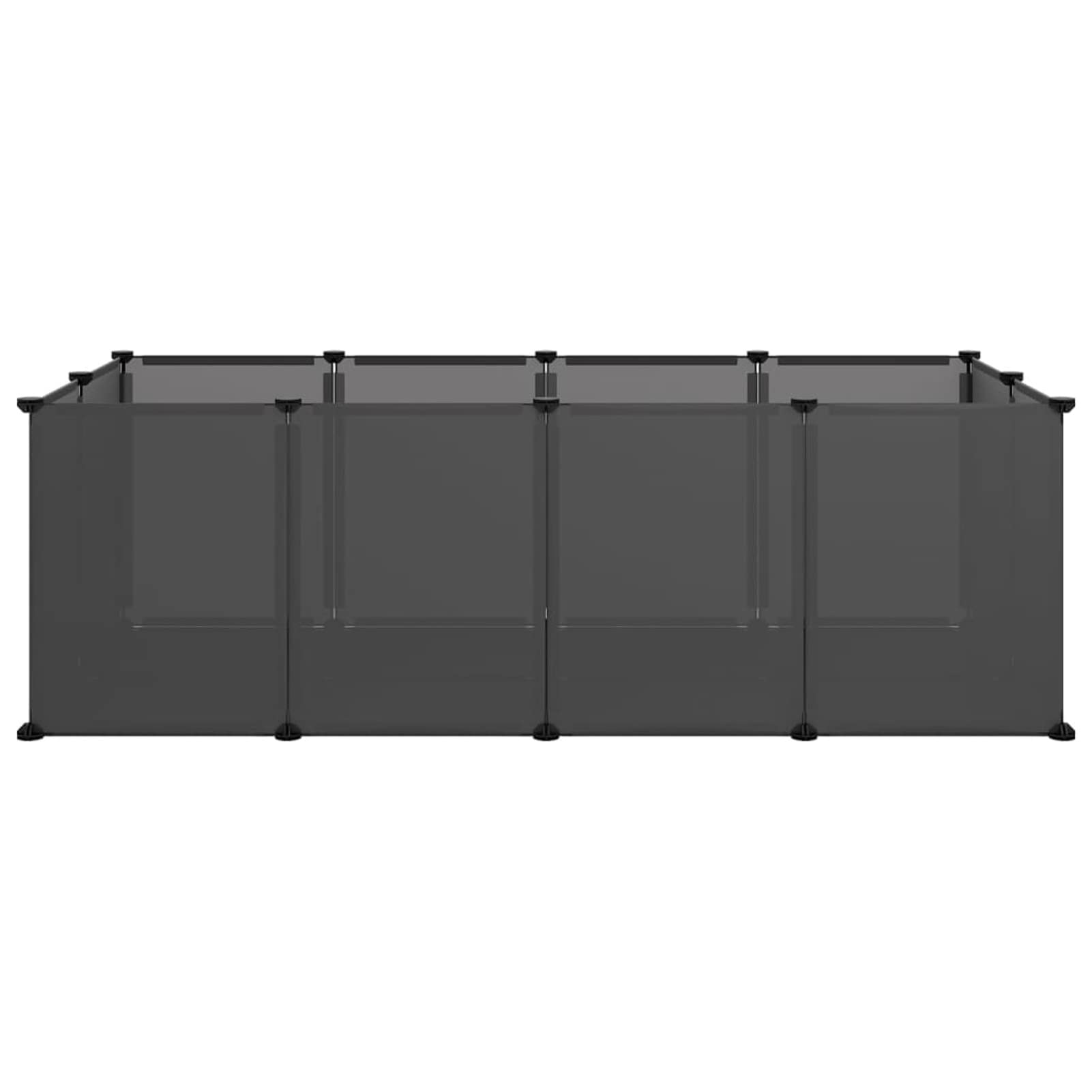 ShGaxin Klatka dla małych zwierząt Czarny PP i stal 144 x 74 x 46,5 cm, klatki dla królików, klatka dla chomika, klatka dla kotów, klatka szynszyla, obudowa dla królika