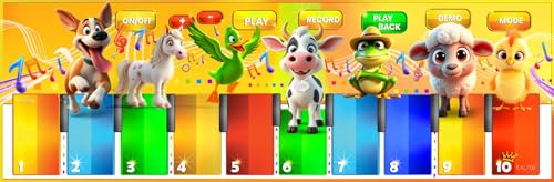 Lalfof® Tappeto Musicale Bambini 1 Anno in Italiano.Tappeto Gioco Bambini con 7 Animali Parlanti.Giochi Bambini 1 Anno 2 Anni,Giochi Neonato 3-6 Mesi,Tappeto Gioco Neonato,Idea Regalo Bambino 1 Anno