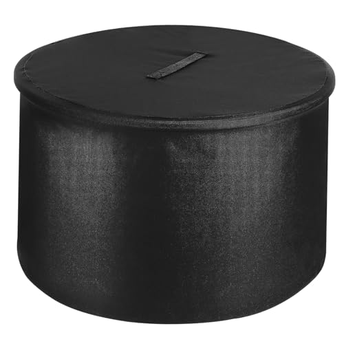 HEMOTON Lightweight Fire Pit Cover Round Oxford Fabric Bbq Stove Lid Weatherproof for Backyard