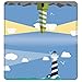 Splendid Lighthouse Personal Leather Checkbook Cover for Top Tear Personal Checks
