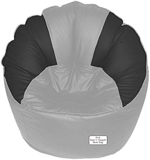 RnS Rest 'n' Sleep Bean Bag Cover Only Mudda Chair for Living Room, Bed Room for Relaxing 6 Months Warranty (Dark Grey/Lig...