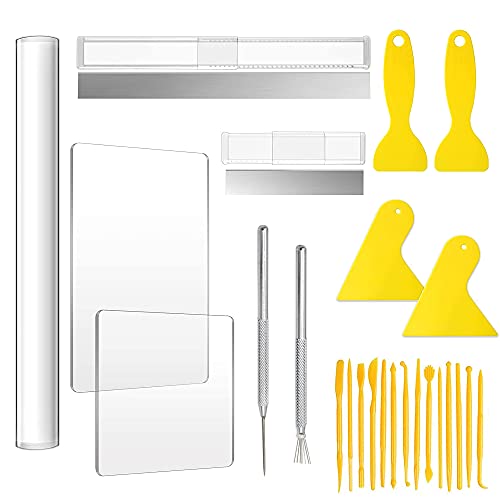 Allazone 25 PCS Outils de Modelage Céramique Rouleau Outils de Sculpture en Argile Rouleau Acrylique d’Argile pour Argile Polymère Outils de Sculpture en...