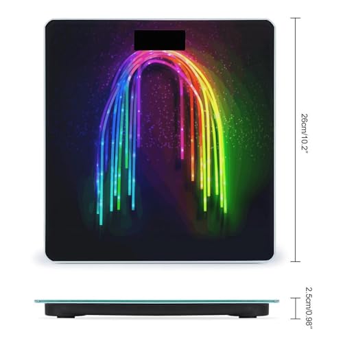 Báscula Digital de Baño con Diseño Rainbow Neon miniatura 2