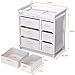 XJD Wooden Diaper Changing Table with 6 Storage Baskets, Modern Baby Changing Table, Infant Diaper Changing Station Dresser with Pad (White)