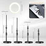 Portable Bague Light pour Ordinateur portable Zoom Vidéo Conférence, Lumière du cercle lumineux de 5'' avec support extensible, Petit éclairage Halo avec porte-téléphone pour l'enregistrement vidéo