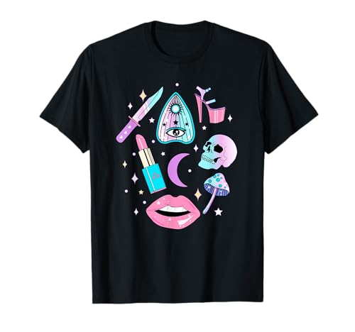 Pastel Goth Kawaii Witch Scary Sweet Graphic T-Shirt
