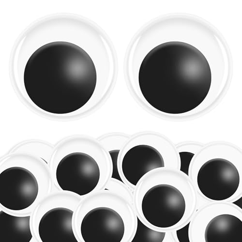30 Stück Wackelaugen Selbstklebend Groß 50mm Kulleraugen Klebeaugen Selbstklebend Groß Big Googly Eyes Bastelaugen Große Wackelaugen für DIY Scrapbooking Handwerk