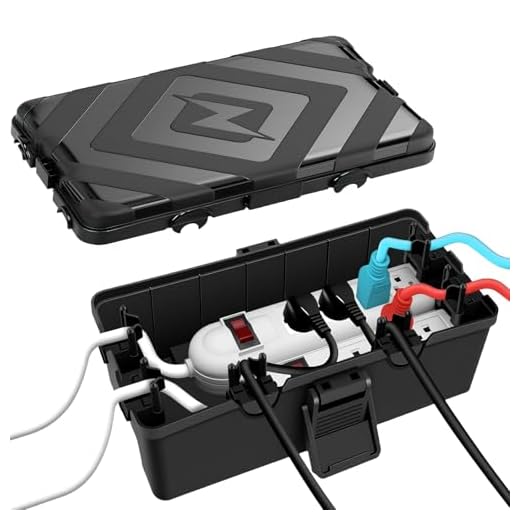 Mittelgroße Außen-Abzweigdose Wetterfest IP54, Wasserdichte Elektronikbox mit 6 Kabeleingängen, Schutzbox für Verlängerungskabel, Zeitschaltuhren, Steckdosen & Weihnachtsbeleuchtung