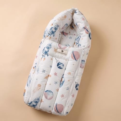 Image of StarAndDaisy 3 in 1 Baby Sleeping Bag for New Born, Baby Bedding Set, Washable & Foldable Cotton Design Godari, Toddlers Bed, Baby Bedding, Baby Mattress, Cradle Bed
