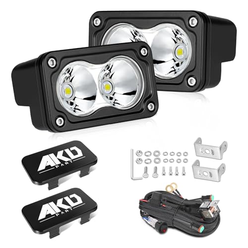 Image of 3 inch 40W CREE LED Pods with Wiring Harness & Black Covers - Spot