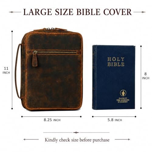 KomalC Handmade Leather Bible Cover