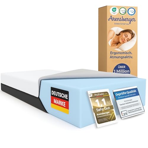 Arensberger SARA Schaumstoff Matratze 160x200 cm – 16 cm NANOCELL® Gel-Schaum – H3 Härtegrad – Atmungsaktiv – Abnehmbarer Bezug 240g/m² – Waschbar bis 60°C – Rollmatratze Komfortmatratze