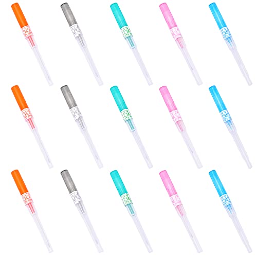 15Pcs Mixed Catheter Piercing Needles,14G 16 18G 20G 22G Disposable Stainless Steel Needles Piercing For Belly Navel Lip Eyebrow Navel Earrings Piercing #TOP28